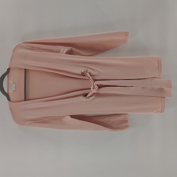 Coco Bleu Pink Long Sleeve Tie Knit Cardigan Size Medium - Picture 1 of 8